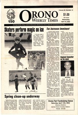 Orono Weekly Times, 10 Apr 2002