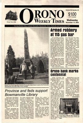 Orono Weekly Times, 13 Nov 2002