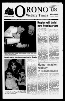 Orono Weekly Times, 19 Feb 2003