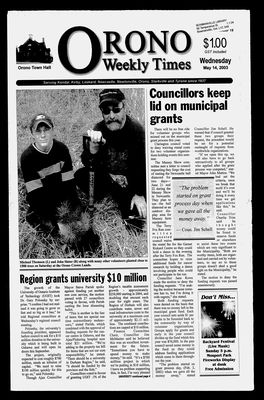 Orono Weekly Times, 14 May 2003