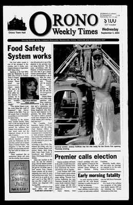 Orono Weekly Times, 3 Sep 2003