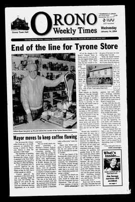 Orono Weekly Times, 14 Jan 2004