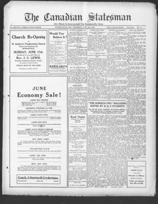 Canadian Statesman (Bowmanville, ON), 14 Jun 1928