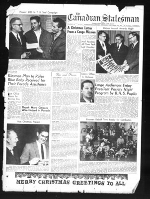 Canadian Statesman (Bowmanville, ON), 19 Dec 1962