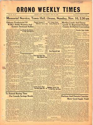 Orono Weekly Times, 7 Nov 1946