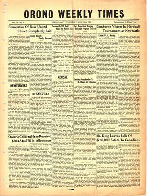 Orono Weekly Times, 10 Aug 1950