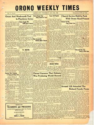 Orono Weekly Times, 24 Aug 1950