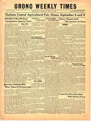 Orono Weekly Times, 7 Sep 1950