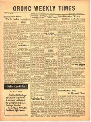 Orono Weekly Times, 26 Oct 1950