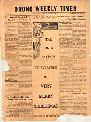 Orono Weekly Times, 21 Dec 1950