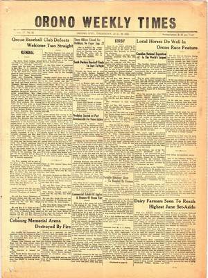 Orono Weekly Times, 20 Aug 1953