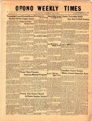 Orono Weekly Times, 14 Apr 1955