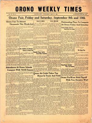 Orono Weekly Times, 8 Sep 1955