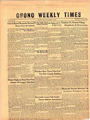 Orono Weekly Times, 10 Nov 1955