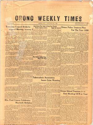 Orono Weekly Times, 5 Jan 1956