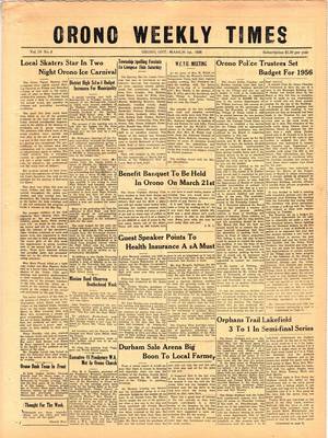 Orono Weekly Times, 1 Mar 1956