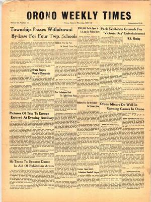 Orono Weekly Times, 22 May 1958