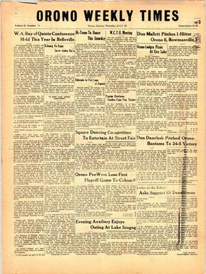 Orono Weekly Times, 24 Jul 1958