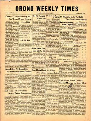 Orono Weekly Times, 7 Aug 1958