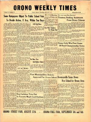 Orono Weekly Times, 14 Aug 1958