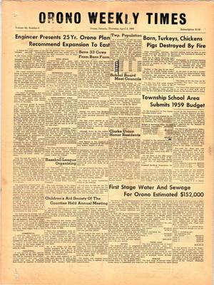 Orono Weekly Times, 2 Apr 1959