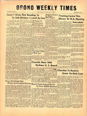 Orono Weekly Times, 9 Apr 1959