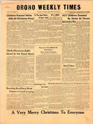 Orono Weekly Times, 22 Dec 1960