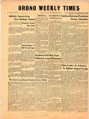 Orono Weekly Times, 12 Jan 1961