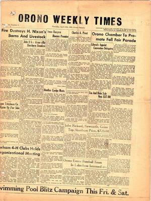 Orono Weekly Times, 13 Apr 1961