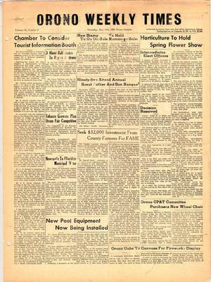 Orono Weekly Times, 11 May 1961