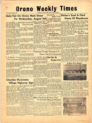 Orono Weekly Times, 10 Aug 1961