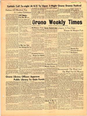 Orono Weekly Times, 27 Sep 1962