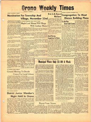 Orono Weekly Times, 22 Nov 1962