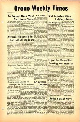 Orono Weekly Times, 16 May 1963