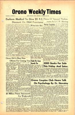 Orono Weekly Times, 24 Oct 1963