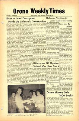 Orono Weekly Times, 31 Oct 1963