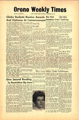 Orono Weekly Times, 19 Nov 1964