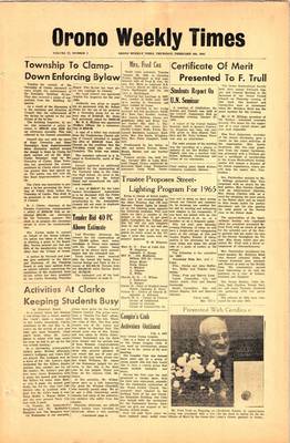 Orono Weekly Times, 4 Feb 1965