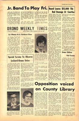 Orono Weekly Times, 9 Jun 1966