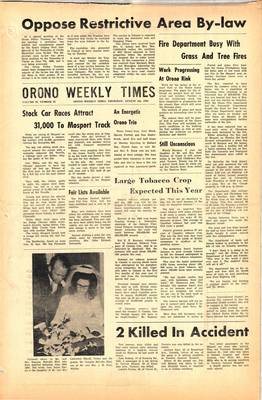 Orono Weekly Times, 4 Aug 1966