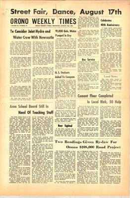 Orono Weekly Times, 11 Aug 1966