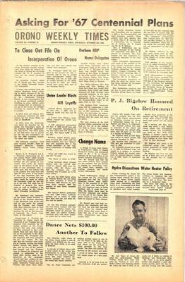 Orono Weekly Times, 6 Oct 1966