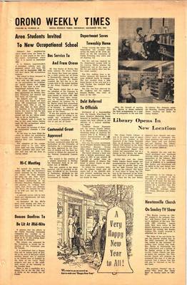 Orono Weekly Times, 29 Dec 1966