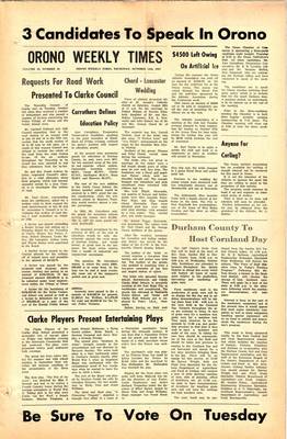 Orono Weekly Times, 12 Oct 1967