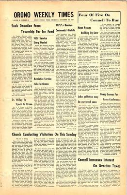 Orono Weekly Times, 9 Nov 1967