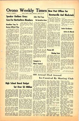 Orono Weekly Times, 4 Apr 1968