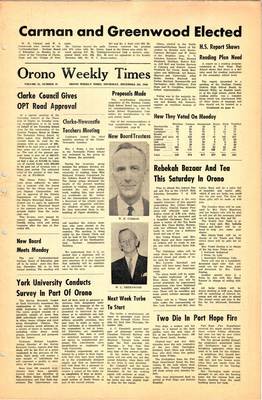 Orono Weekly Times, 5 Dec 1968