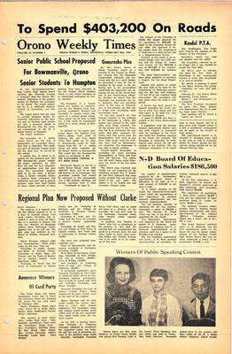 Orono Weekly Times, 20 Feb 1969