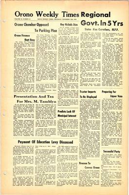 Orono Weekly Times, 13 Nov 1969