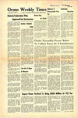 Orono Weekly Times, 5 Feb 1970